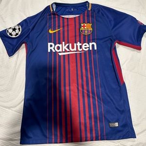 NIKE LIONEL MESSI FC BARCELONA UEFA CHAMPIONS LEAGUE  YOUTH HOME JERSEY 2017/18